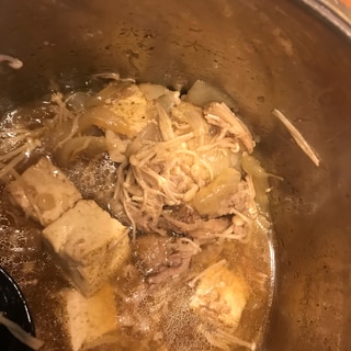 圧力鍋で肉豆腐